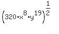 %28320%2Ax%5E8%2Ay%5E19%29%5E%281%2F2%29