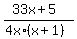 %2833x%2B5%29%2F%284x%2A%28x%2B1%29%29