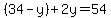 %2834-y%29%2B2y=54