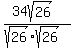 %2834sqrt%2826%29%29%2F%28sqrt%2826%29sqrt%2826%29%29