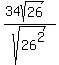 %2834sqrt%2826%29%29%2Fsqrt%2826%5E2%29