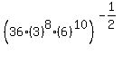 %2836%2A%283%29%5E8%2A%286%29%5E10%29%5E%28-1%2F2%29