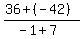 %2836%2B%28-42%29%29%2F%28-1%2B7%29