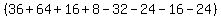 %2836%2B64%2B16%2B8-32-24-16-24%29