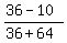 %2836-10%29%2F%2836%2B64%29