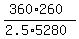 %28360%2A260%29%2F%282.5%2A5280%29