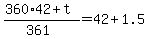 %28360%2A42%2Bt%29%2F%28361%29=42%2B1.5