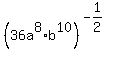 %2836a%5E8%2Ab%5E10%29%5E%28-1%2F2%29