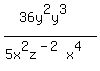 %2836y%5E2y%5E3%29%2F%285x%5E2z%5E%28-2%29x%5E4%29