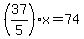 %2837%2F5%29x=74