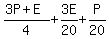 %283P+%2B+E%29%2F4+%2B+3E%2F20+%2B+P%2F20