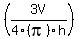 %283V%2F4%28pi%29h%29