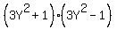 %283Y%5E2+%2B+1%29+%283Y%5E2+-+1%29