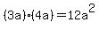 %283a%29%284a%29=12a%5E2