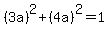 %283a%29%5E2%2B%284a%29%5E2=1