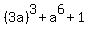%283a%29%5E3+%2B+a%5E6+%2B+1
