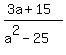 %283a%2B15%29%2F%28a%5E2-25%29