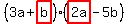 %283a%2Bhighlight%28b%29%29%28highlight%282a%29-5b%29