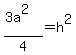%283a%5E2%29%2F4+=+h%5E2