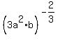 %283a%5E2%2Ab%29%5E%28-2%2F3%29