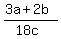 %283a+%2B+2b%29%2F%2818c%29