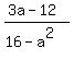 %283a+-+12%29%2F%2816+-+a%5E2%29