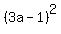%283a-1%29%5E2