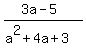 %283a-5%29%2F%28a%5E2%2B4a%2B3%29