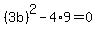 %283b%29%5E2-4%2A9=0
