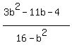 %283b%5E2-11b-4%29%2F%2816-b%5E2%29