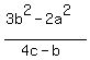 %283b%5E2-2a%5E2%29%2F%284c+-+b%29