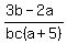 %283b-2a%29%2Fbc%28a%2B5%29