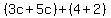 %283c%2B5c%29%2B%284%2B2%29