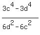 %283c%5E4-3d%5E4%29%2F%286d%5E2-6c%5E2%29