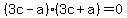 %283c-a%29%283c%2Ba%29=0