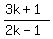 %283k%2B1%29%2F%282k-1%29