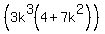 %283k%5E3%284+%2B+7k%5E2%29%29