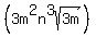 %283m%5E2n%5E3sqrt%283m%29%29