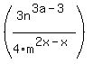 %283n%5E%283a-3%29%2F4m%5E%282x-x%29%29