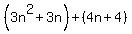 %283n%5E2%2B3n%29%2B%284n%2B4%29