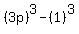 %283p%29%5E3-%281%29%5E3