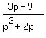 %283p-9%29%2F%28p%5E2%2B2p%29
