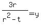 %283r%29%2F%28r%5E2-t%29=y