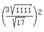 %283sqrt%281111%29%2Fsqrt%2817%29%29%5E2