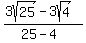 %283sqrt%2825%29-3sqrt%284%29%29%2F%2825-4%29