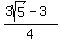 %283sqrt%285%29-3%29%2F4