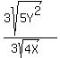 %283sqrt%285Y%5E2%29%29%2F%283sqrt%284X%29%29