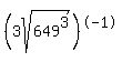 %283sqrt%28649%5E3%29%29%5E-1+