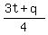 %283t+%2B+q%29%2F4