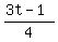 %283t-1%29%2F4